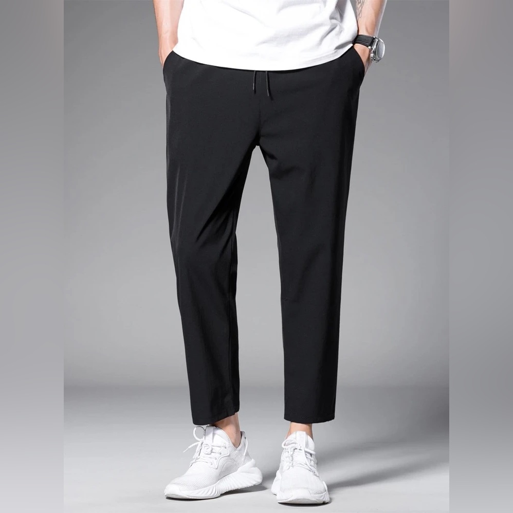 Drawstring Black Pants